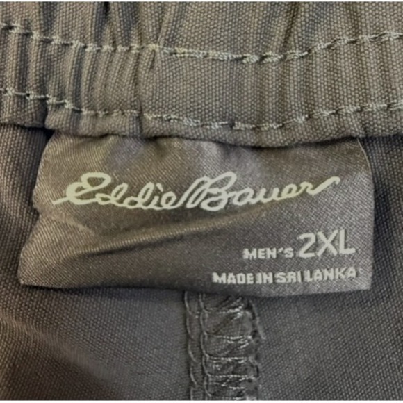 EDDIE BAUER Mens Pull On Performance Stretch Cargo Shorts - Size 2XL XXL - Gray‎ - Picture 8 of 9